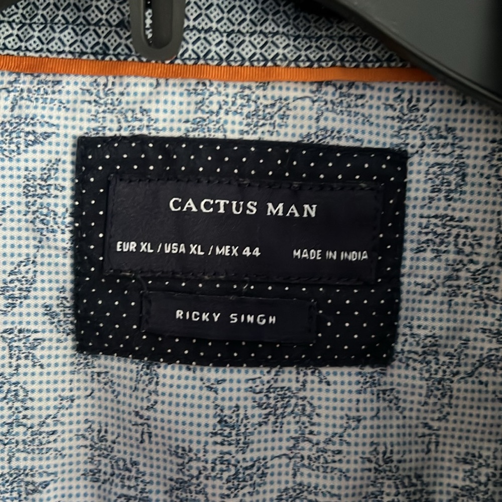 Ricky Singh Cactus Man Button-Down Xl - image 3